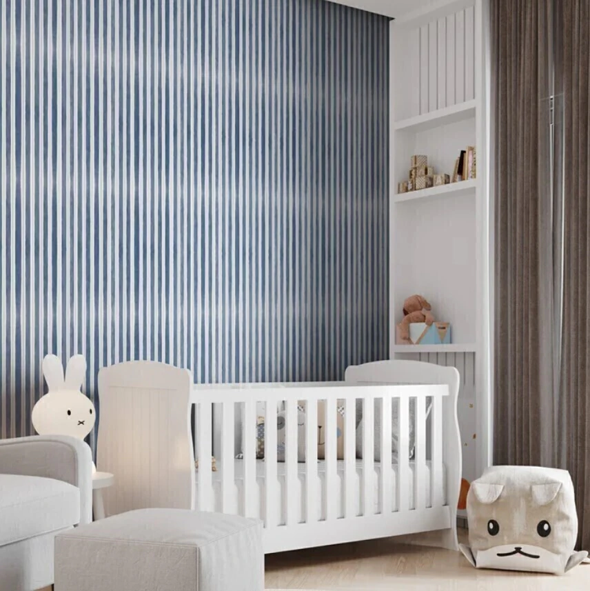 Papel De Parede Bobinex Revoada - 4429 - Listrado azul marinho - Imagem 3