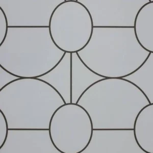 Papel De Parede Paris Decor - PDG0022 - Geométrico redondo cinza e preto