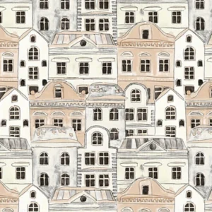 Papel De Parede Kantai Hello Kids - HK223903R - Vila de casas Holandesas