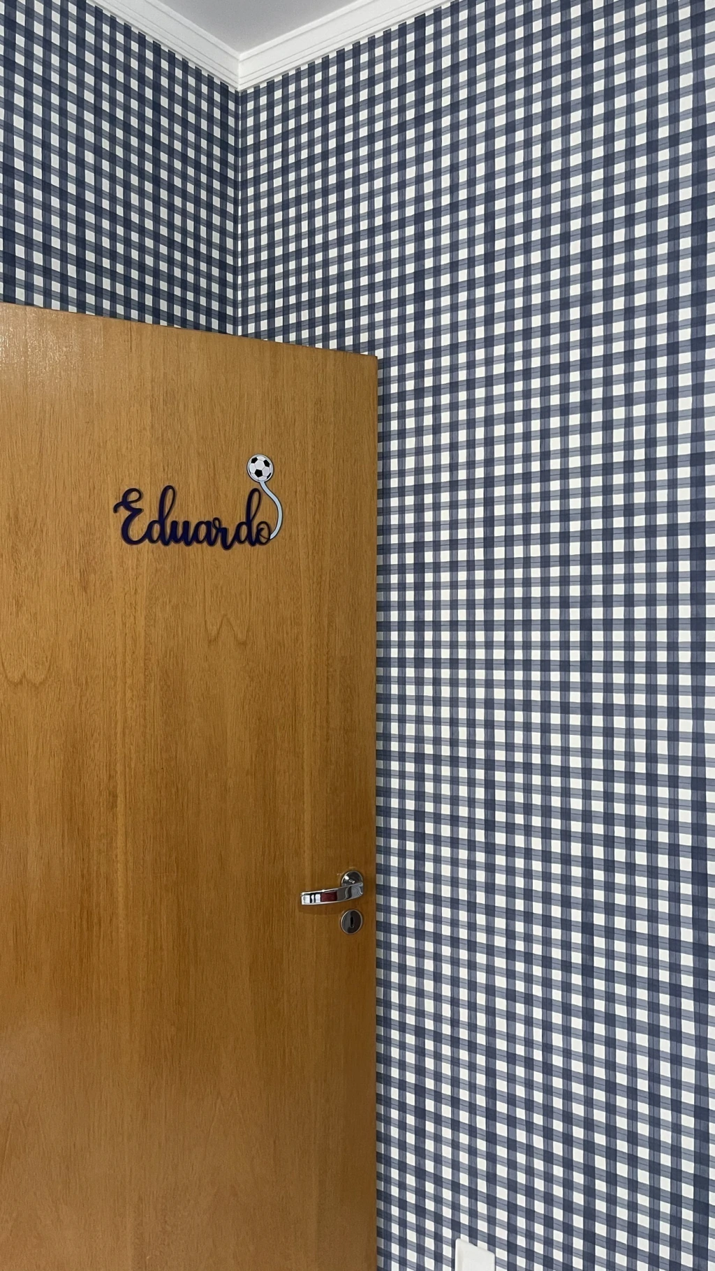 Papel De Parede Bobinex Revoada - 4428 - Xadrez azul marinho - Imagem 3