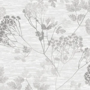 Papel de Parede - SE2081 - Folhagem cinza