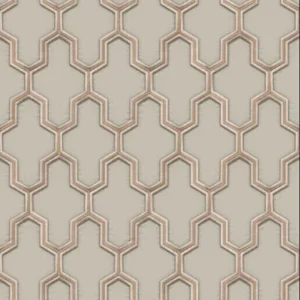 Papel De Parede HF - WF121023 - Geométrico cinza efeito bordado