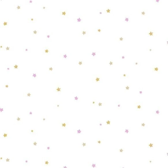 Papel De Parede Kantai YOYO 2 - YY205102R - Estrelas rosa e dourado